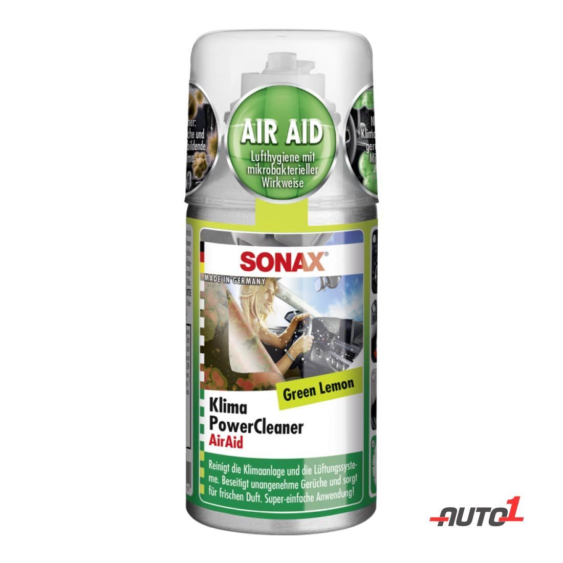 Sonax Car A/c Cleaner Antibacterial Green Lemon 
