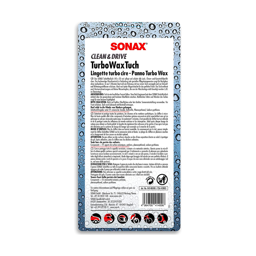 Sonax Clean & Drive Turbo Wax Cloth